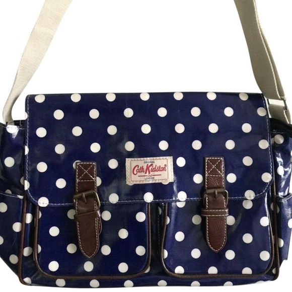 cath kidston blue polka dot bag